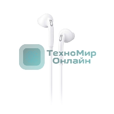 Проводные наушники Smartbuy A5 белый, внутриканальные, Jack 3.5 мм, микрофон на проводе