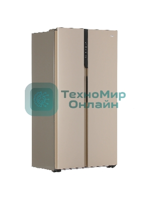 Холодильник Haier HRF541DG7RU золотистый двухкамерный 337/167л морозилка сбоку, No Frost, Side by Side