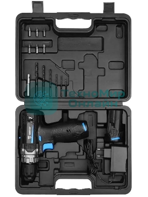 Дрель-шуруповерт Deko DKCD12V PRO, 12 В, 2 Ач, 32 Нм, щеточный