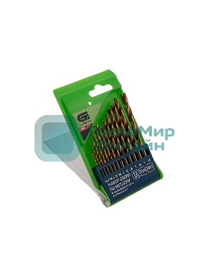 Набор нитридтитан Сибртех, сверл по металлу, 1,5-6,5мм НSS,13 шт