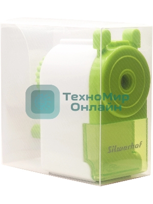 Точилка для карандашей механическая Silwerhof Color, 1 отверстие, зеленый