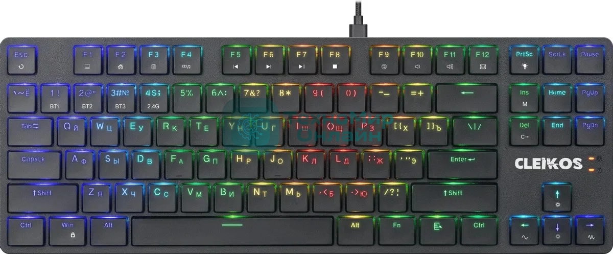 Клавиатура Defender Cleikos GK-135 гибридная, USB Type-C, Bluetooth, радиоканал, чёрный