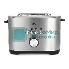 Тостер BQ T1010 Steel-Black, Мощность 800 Вт, 7 степеней поджаривания