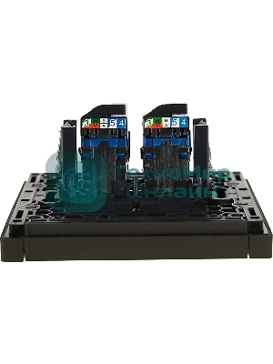 Розетка компьютерная 2-ая RJ45 кат.6 IEK FORTE&PIANO FP334 серый