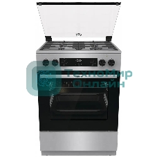 Плита комбинированная Gorenje GKS6C72XF серебристый, конфорок 4 газовых, духовка 71 л, 60 см x 85 см x 60 см