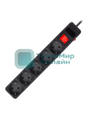 Сетевой фильтр Smartbuy (SBSP-5-50-K) 5 гн х 5,0 м черный