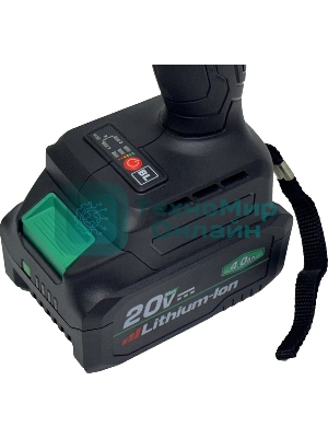 Гайковерт ударный аккумуляторный DWT ABWP-20 DN-4C2 BMC /20В/350 Нм/2400 об.в мин/3000 уд.в мин/M12-M22/бесщеточный мотор/LED-подсветка/2 АКБ, 4 А·ч/ЗУ/кейс/черный (ABWP-20 DN-4C2 BMC)