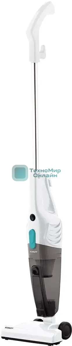 Пылесос вертикальный Scarlett SC-VC80H23 белый с бирюзовым, питание от сети, 230 Вт, уборка сухая, пылесборник 0.5 л