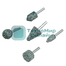 Набор шарошек Denzel абразивных для дрели (ПШМ), 63С, 5 шт.