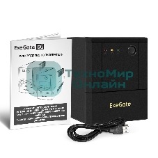 Источник бесперебойного питания ExeGate Power NB-2200.LED.AVR.8C13 (2200VA/1300W, LED, AVR, 8*C13, батарея 12V 9Ah - 2 шт., металлический корпус, Black)