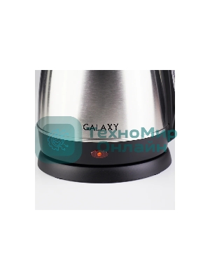 Чайник электрический Galaxy GL 0304 серый, металл, 2000 Вт, 1.8 л, съемный фильтр, шкала уровня воды