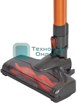 Пылесос вертикальный Endever SkyClean VC-301 черный/оранжевый, питание от аккумулятора, 75 Вт, уборка сухая, пылесборник 0,8 л