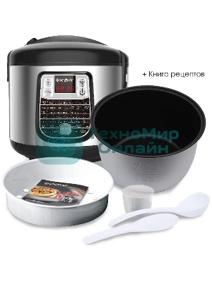 Мультиварка Endever Vita-95, мощность 1000 Вт, черный/стальной, емкость 5л, 45 авторежимов работы, книга рецептов