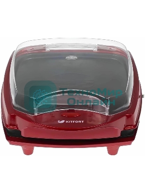 Электрогриль Kitfort KT-1610 1000Вт красный/черный
