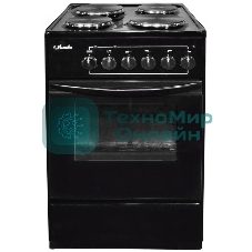 Плита электрическая Лысьва ЭП 401 СТ черный, конфорок 4 электрических, духовка 57 л, 50 см x 84 см x 60 см (без крышки)