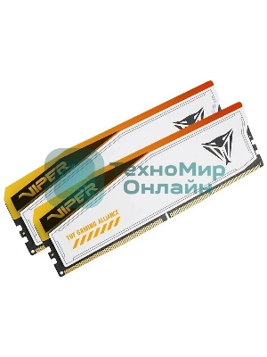 Оперативная память Patriot Viper Elite 5 TUF Gaming, DDR5, 48GB (2x24 GB), 6000 MHz, CL36, DIMM, радиатор, RGB, белый