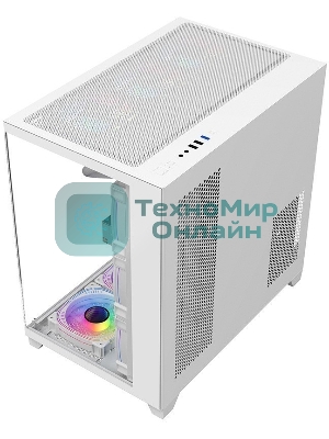 Компьютерный корпус 1STPLAYER MEGAVIEW MV8-TP белый/ATX/MV8-TP-WH