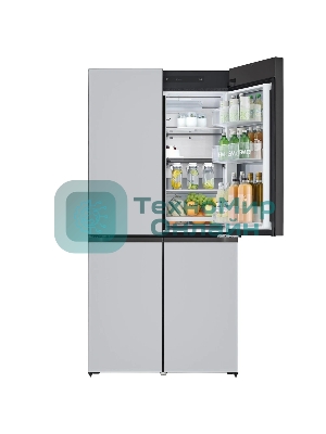 Холодильник LG GR-A24FQAKM серый трехкамерный 382/145л морозилка снизу, No Frost, Side by Side