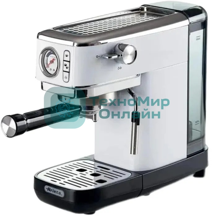 Кофеварка рожковая Ariete 00M138114AR0 белый, молотый, 1300 Вт, 15 бар