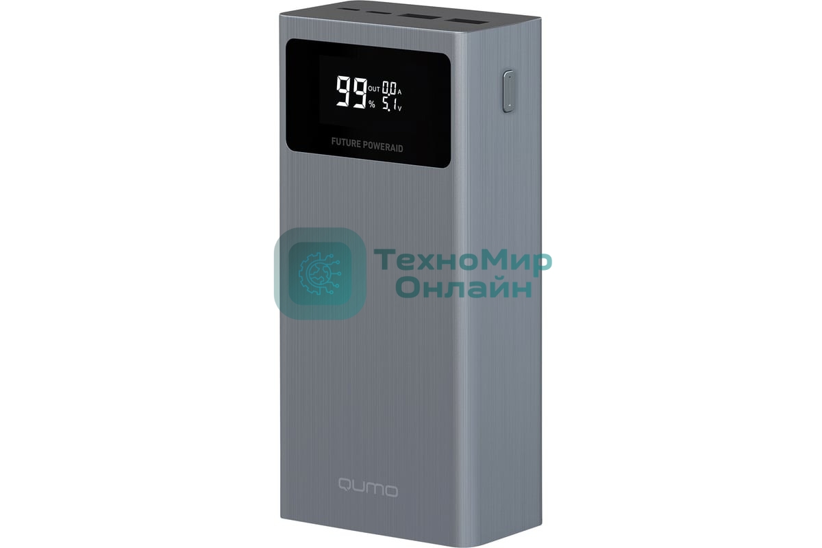 Портативный аккумулятор QUMO Future PowerAid 30000mAh темно-серый FPA-30C-S1