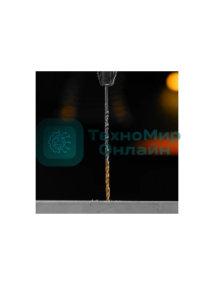 Сверло спиральное по металлу Denzel 2,5 х 95 мм Р6М5, Golden Tip, удлиненное, 2 шт.