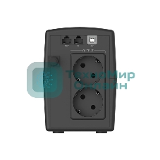 Источник бесперебойного питания CBR QTM-650T-2F-LCUC / 650ВА / 360Вт / 2 x Shuko, HID-USB, RJ45/11