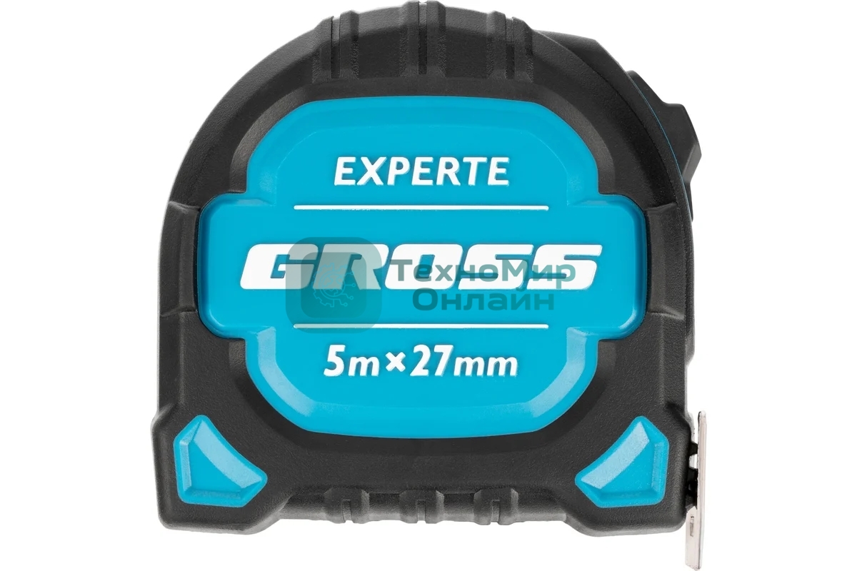 Рулетка Gross Experte, 5 м x 27 мм, двухкомпон. корпус, магнит, двухстор. разметка, нейлон