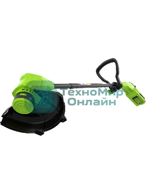 Триммер Greenworks 25 см, авт., 24V, с АБ 2 А.ч. и ЗУ слайдер 2,0А 2107207SA