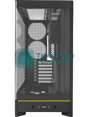 Компьютерный корпус Montech HS02 черный без БП ATX 4x140мм 2xUSB 3.0 1xUSB3.1 audio bott PSU