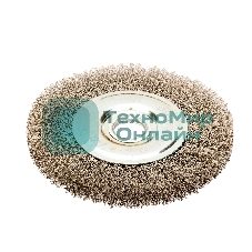 Щетка для УШМ Denzel 150 мм, посадка 22,2 мм, плоская, витая нержавеющая проволока 0,3 мм