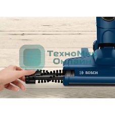 Пылесос вертикальный Bosch BBHF216 синий, питание от аккумулятора, 14.4 Вт, уборка сухая, пылесборник 0,4 л