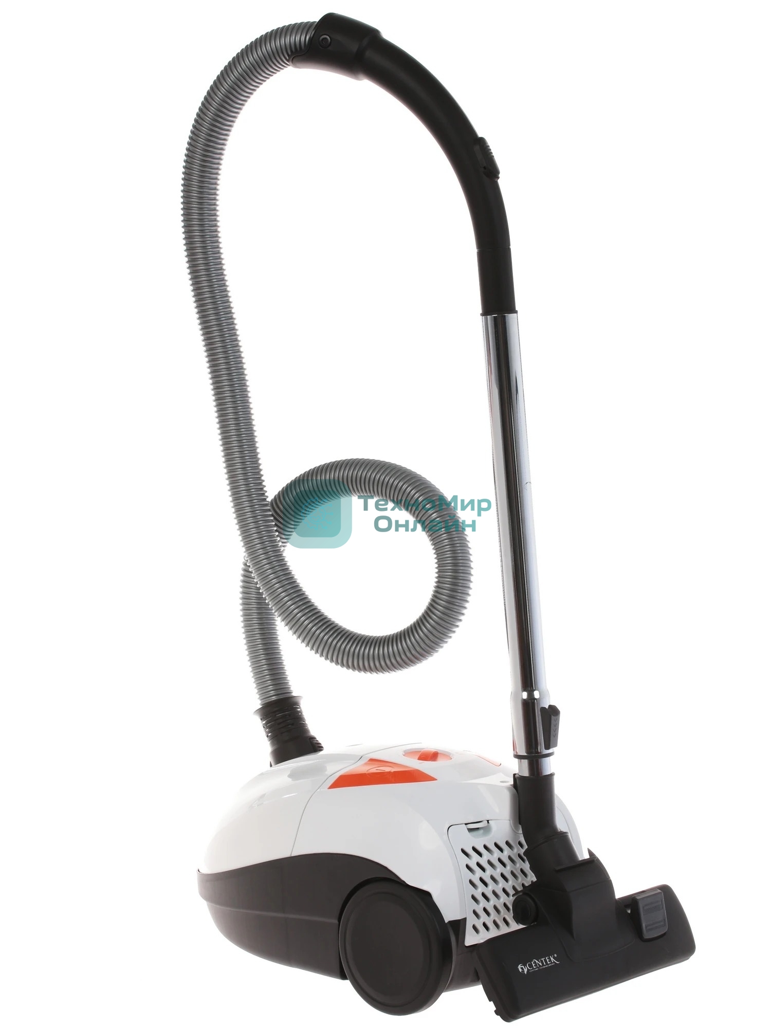 Пылесос Centek CT-2503 белый/оранжевый, 400/2000 Вт, уборка сухая, пылесборник мешок 2.5 л