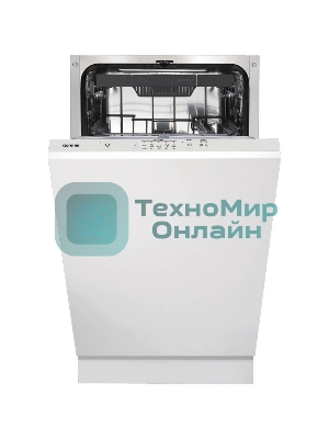 Посудомоечная машина встраиваемая Gorenje GV520D17S, загрузка 10 комплектов, стандартный мотор, регулировка верхней корзины по высоте, 3 корзины, кнопочное управление, звуковой сигнал завершения цикла, автооткрывание дверцы, половинная загрузка, полный AquaStop, энергоэффективность А+++, уровень шума 47 дБ, белый