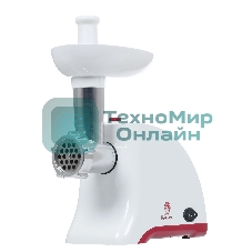 Мясорубка электрическая ВАСИЛИСА ВА-601 белый, 1600 Вт, 1.5 кг/мин, реверс, защита от перегрузки, насадки - 4