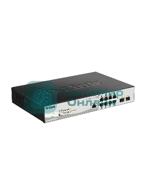Коммутатор D-Link DGS-1210-10P/ME/B1A, 8×1 Гбит/с + 2×1 Гбит/с SFP, управляемый