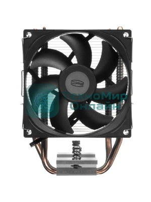 Кулер для процессора PCCooler R200 S115X/1200/1700/AM4/AM5 (TDP 110W, 90мм Non LED Fan, 2 тепловые трубки 6мм, 2200RPM, 28,3dBa)