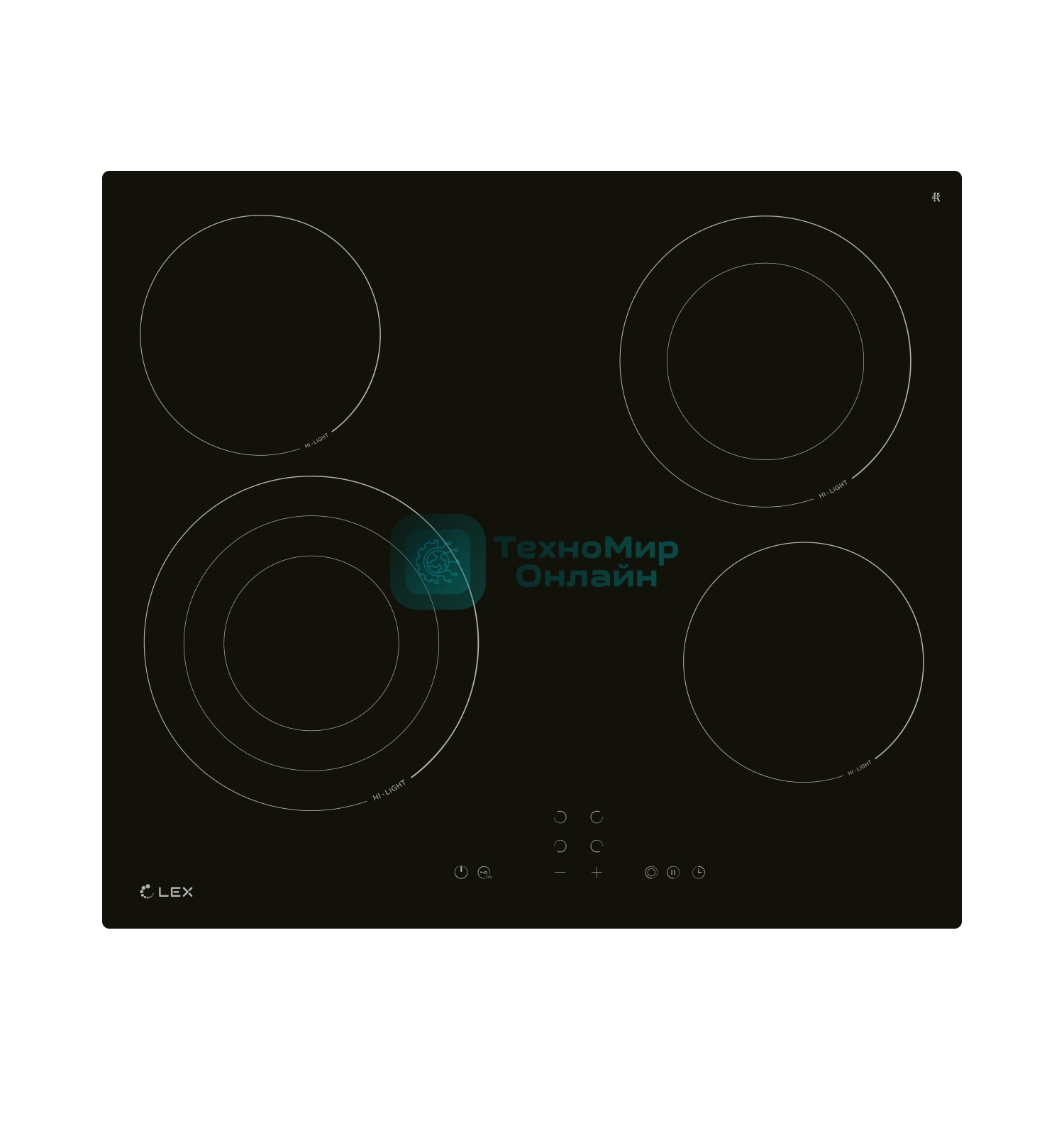 Электрическая варочная панель LEX EVH 642B BL Hi-Light, независимая, черный