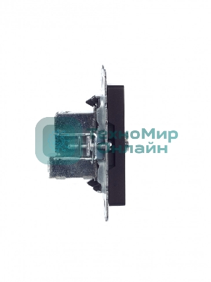 Розетка телевизионная проходная IEK BRITE РТВ10-0-БрЧ черный