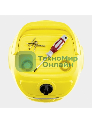 Строительный пылесос Karcher WD 2 Plus S V-15/4/18 желтый, 1000 Вт, уборка сухая/сбор воды, пылесборник мешок/контейнер, 15 л