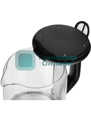 Чайник электрический Hyundai HYK-G5501 1.7 л, 2200 Вт, серебристый/черный