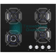 Газовая варочная панель Maunfeld EGHG.64.23CB/G, 4 конфорки, закаленное стекло, черный