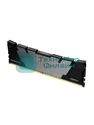 Оперативная память Kingston Fury Renegade Black, DDR4, 16Gb (1x16Gb), 3600MHz, CL16, DIMM, с радиатором, черный