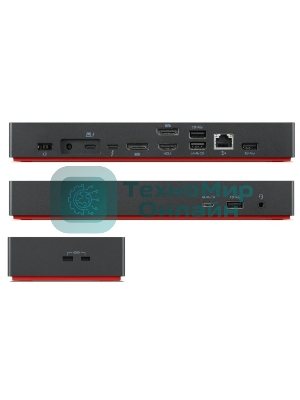 Док-станция Lenovo ThinkPad Universal Thunderbolt 4 Dock USB-C Dock (2x DP, 1x HDMI, 4x USB A 3.1 Gen 1, 1x USB Type-C, 1x RJ-45, 1x Combo Audio Jack 3.5mm/Thunderbolt 4 Power/Up to 4 ext monitors