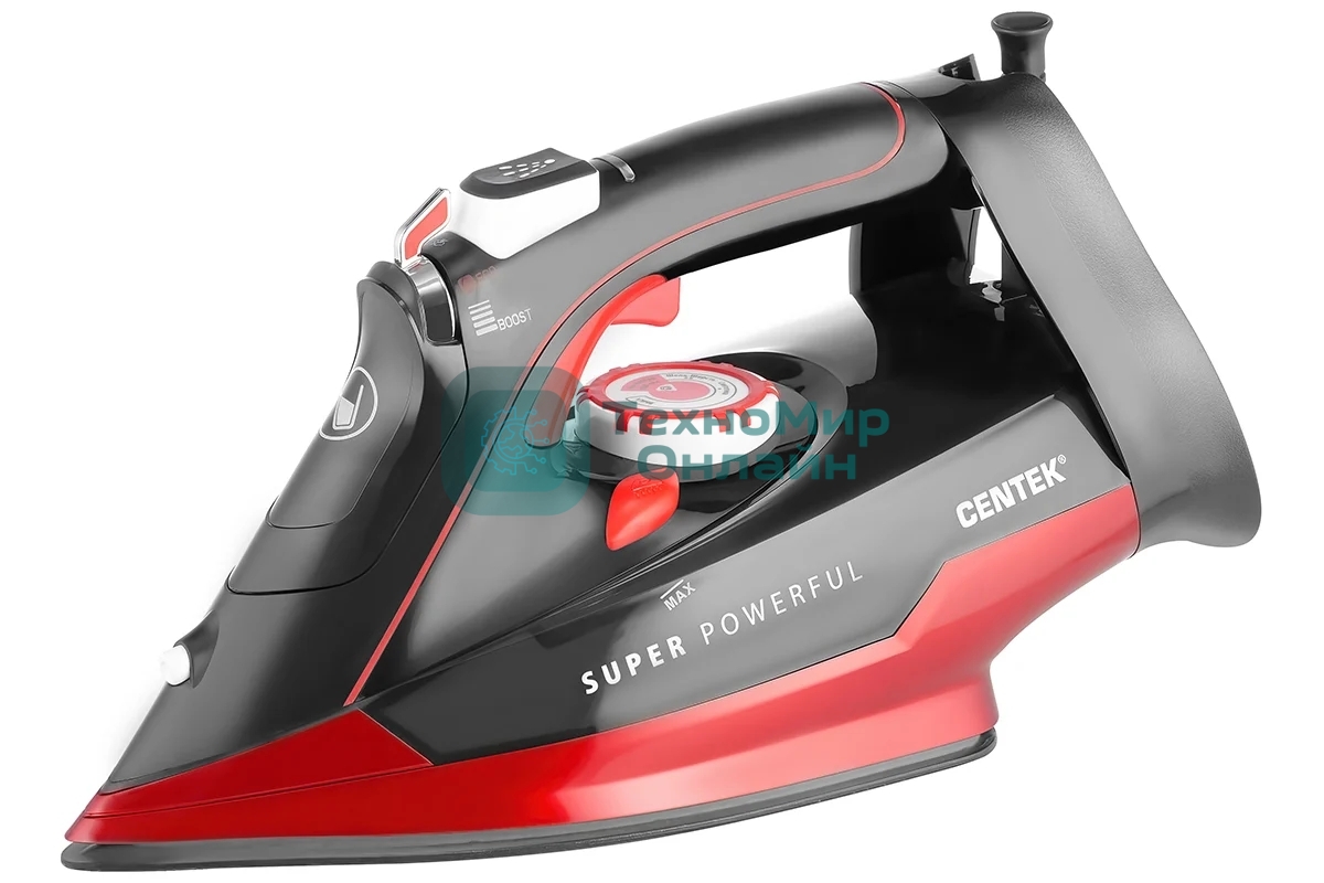 Утюг Centek CT-2359 красный/черный, 3000 Вт, 50 г/мин, 190 г/мин, 320 мл