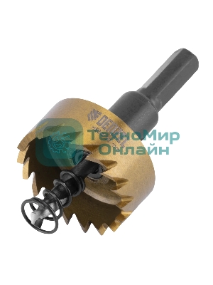 Коронка по металлу Denzel HSS, 32 мм, нитридтитановое покрытие