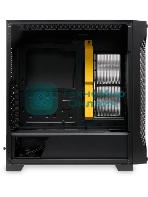 Компьютерный корпус без блока питания Case HSPD M541, Mesh Mid Tower, черный, TG, 0.7 SPCC, no fans, ATX, mATX, mITX, 170/405/210мм, 2x2.5