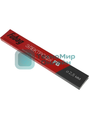 Электрод сварочный с рутиловым покрытием FB 3 D2.5 мм (пачка 0.9 кг) FUBAG, шт 