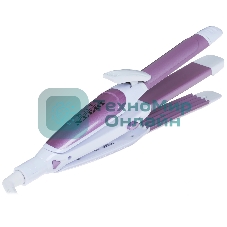 Мультистайлер DELTA LUX DL-0632 белый/сиреневый, 32 мм, 180 °C, 1 режим