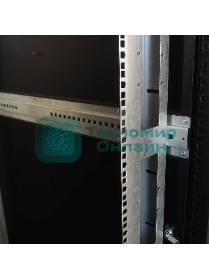 Шкаф серверный напольный 42U (800 1200) двойные перфорированные двери 2 шт., черный