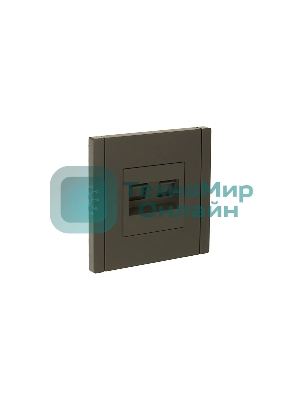 Розетка компьютерная 2-ая RJ45 кат.6 IEK FORTE&PIANO FP334 серый